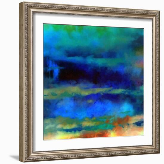 What a Color Art Series Abstract X-Ricki Mountain-Framed Art Print