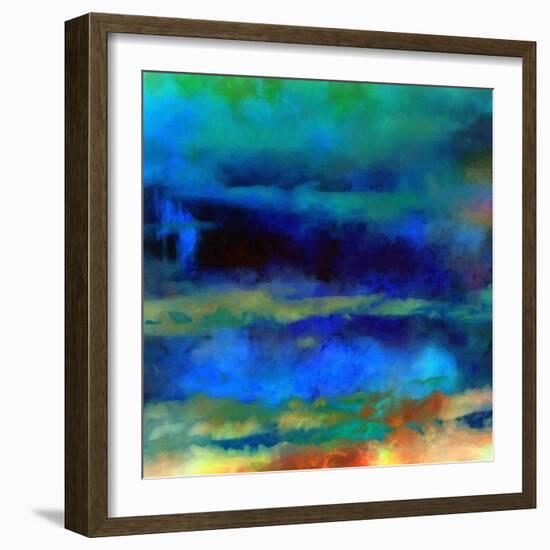 What a Color Art Series Abstract X-Ricki Mountain-Framed Art Print