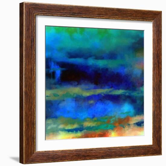 What a Color Art Series Abstract X-Ricki Mountain-Framed Art Print