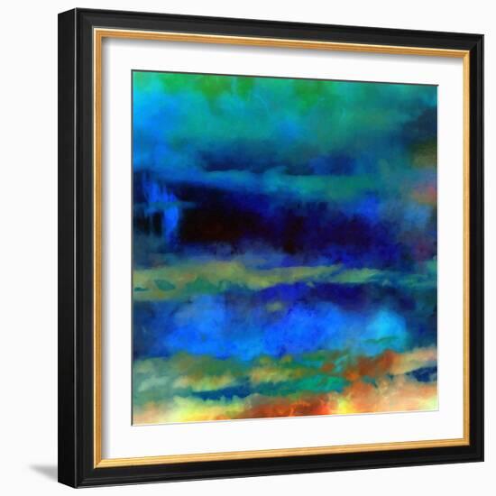 What a Color Art Series Abstract X-Ricki Mountain-Framed Art Print