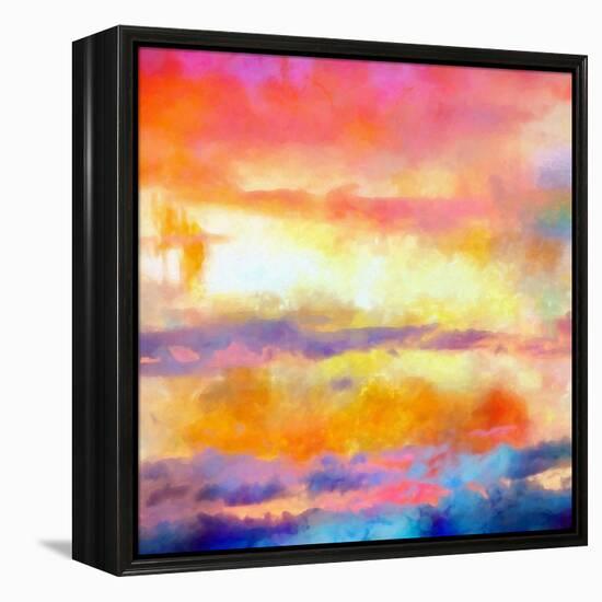 What a Color Art Series Abstract-Ricki Mountain-Framed Stretched Canvas