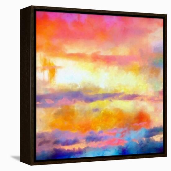 What a Color Art Series Abstract-Ricki Mountain-Framed Stretched Canvas