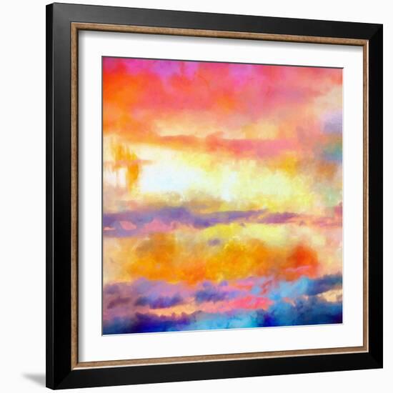 What a Color Art Series Abstract-Ricki Mountain-Framed Art Print