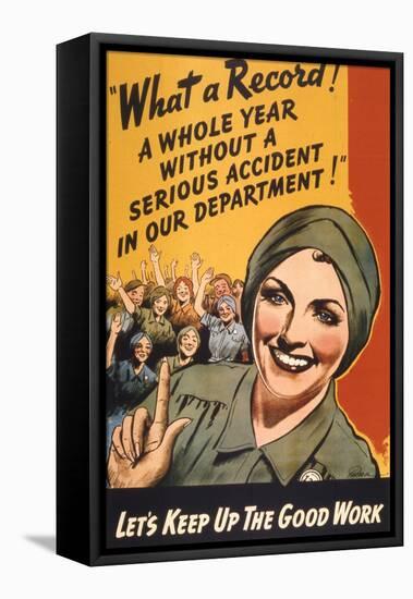 What a Record! WWII Poster-null-Framed Premier Image Canvas