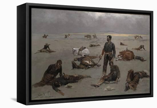 What an Unbranded Cow Has Cost, 1895-Frederic Remington-Framed Premier Image Canvas