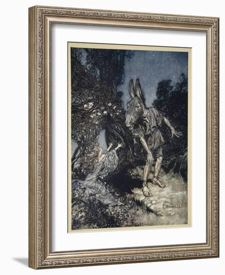 What Angel Wakes Me from My Flowery Bed?-Arthur Rackham-Framed Giclee Print