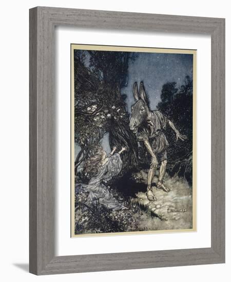 What Angel Wakes Me from My Flowery Bed?-Arthur Rackham-Framed Giclee Print