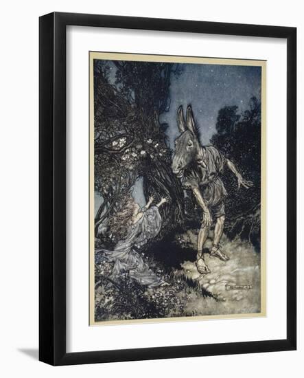 What Angel Wakes Me from My Flowery Bed?-Arthur Rackham-Framed Giclee Print