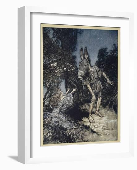 What Angel Wakes Me from My Flowery Bed?-Arthur Rackham-Framed Giclee Print