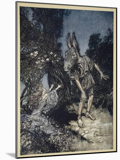 What Angel Wakes Me from My Flowery Bed?-Arthur Rackham-Mounted Giclee Print