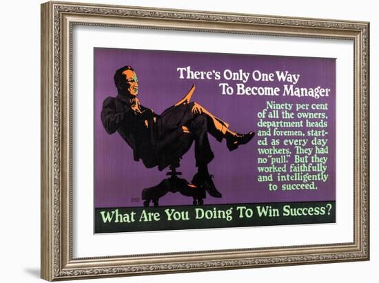 What Are You Doing To Win Success?-Robert Beebe-Framed Art Print