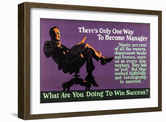 What Are You Doing To Win Success?-Robert Beebe-Framed Art Print