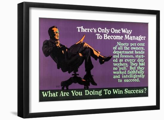 What Are You Doing To Win Success?-Robert Beebe-Framed Art Print