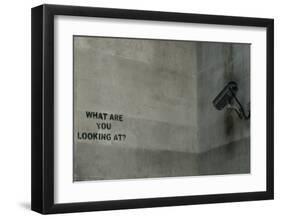 What Are You Looking At-Banksy-Framed Giclee Print