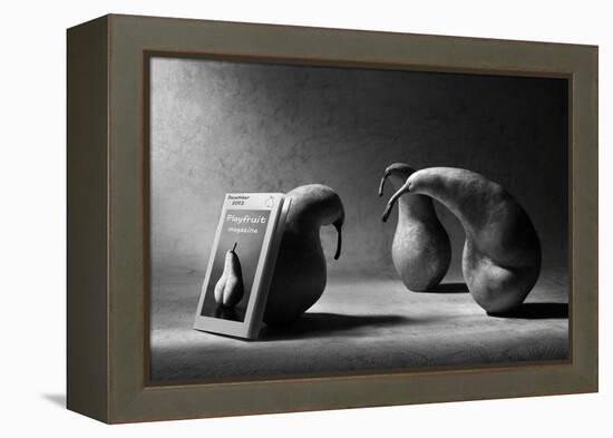 What are You Reading, Son?!-Victoria Ivanova-Framed Premier Image Canvas