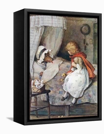 'What Big Eyes You Have, Grandmother!' Said She-William Henry Margetson-Framed Premier Image Canvas