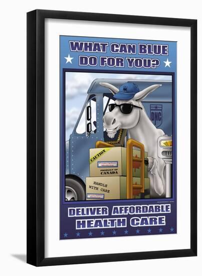 What Can Blue Do for You? Deliver Affordable Health Care-Richard Kelly-Framed Art Print