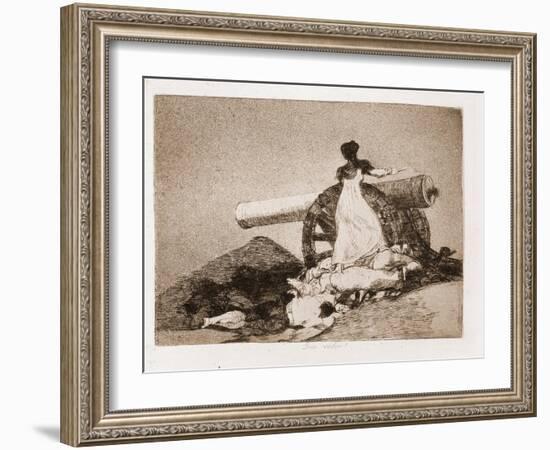 What courage!-Francisco Jose de Goya y Lucientes-Framed Giclee Print