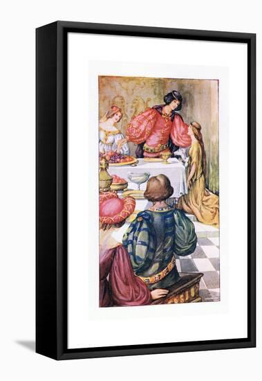 "What Do You Think of My New Wife's Beauty?"-Anne Anderson-Framed Premier Image Canvas