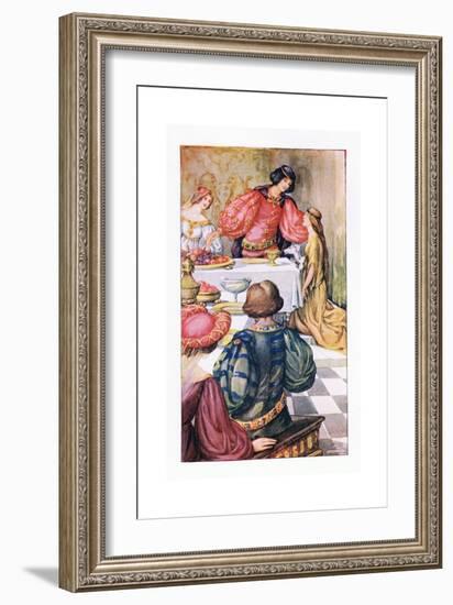 "What Do You Think of My New Wife's Beauty?"-Anne Anderson-Framed Giclee Print