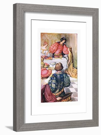 "What Do You Think of My New Wife's Beauty?"-Anne Anderson-Framed Giclee Print