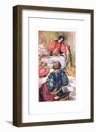 "What Do You Think of My New Wife's Beauty?"-Anne Anderson-Framed Giclee Print