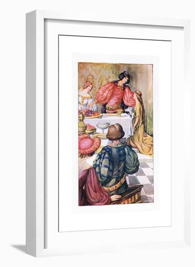 "What Do You Think of My New Wife's Beauty?"-Anne Anderson-Framed Giclee Print