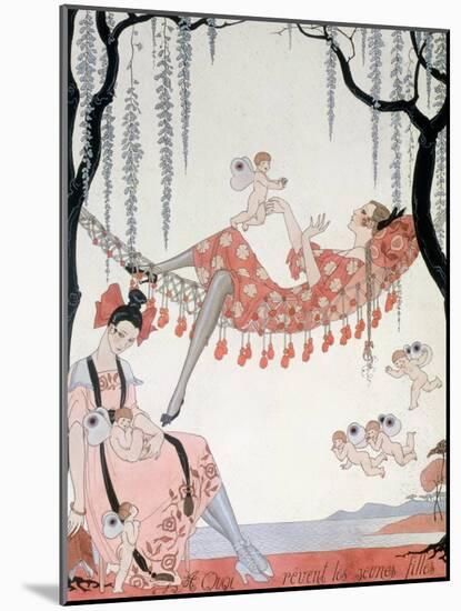 What Do Young Women Dream Of? 1918-Georges Barbier-Mounted Giclee Print