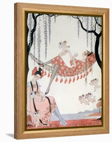 What Do Young Women Dream Of? 1918-Georges Barbier-Framed Premier Image Canvas