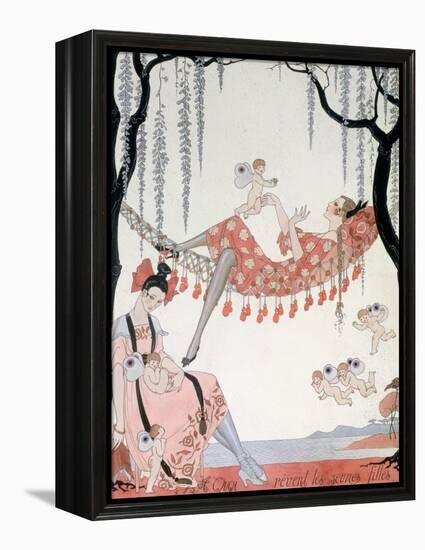 What Do Young Women Dream Of? 1918-Georges Barbier-Framed Premier Image Canvas