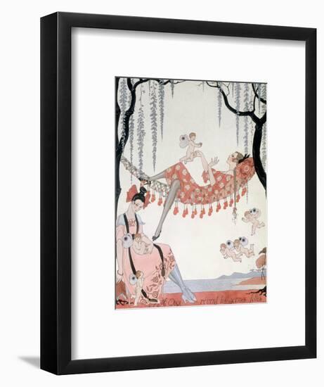 What Do Young Women Dream Of? 1918-Georges Barbier-Framed Premium Giclee Print