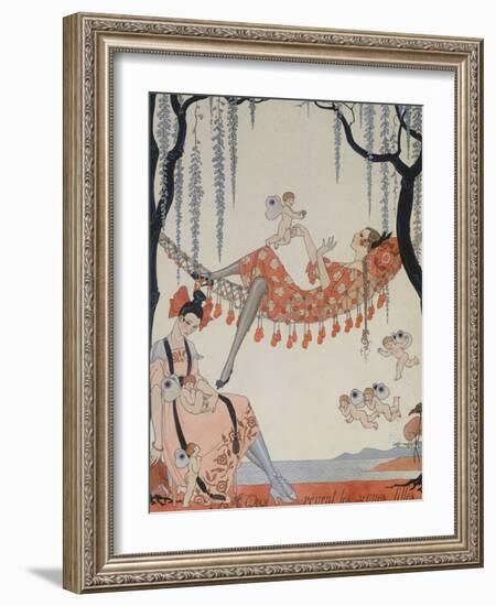 What Do Young Women Dream Of?; a Quoi Revent Les Jeunes Filles?-Georges Barbier-Framed Giclee Print