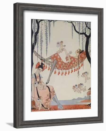 What Do Young Women Dream Of?; a Quoi Revent Les Jeunes Filles?-Georges Barbier-Framed Giclee Print