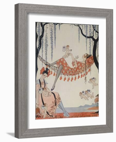 What Do Young Women Dream Of?; a Quoi Revent Les Jeunes Filles?-Georges Barbier-Framed Giclee Print