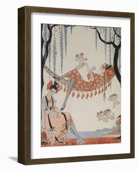 What Do Young Women Dream Of?; a Quoi Revent Les Jeunes Filles?-Georges Barbier-Framed Giclee Print