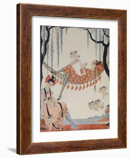 What Do Young Women Dream Of?; a Quoi Revent Les Jeunes Filles?-Georges Barbier-Framed Giclee Print