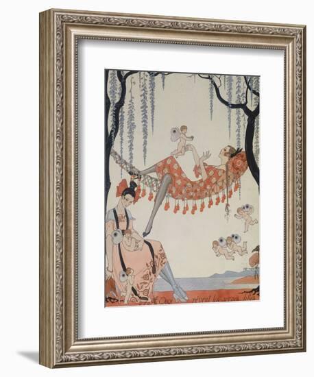 What Do Young Women Dream Of?; a Quoi Revent Les Jeunes Filles?-Georges Barbier-Framed Giclee Print