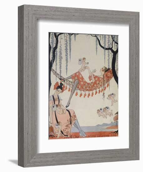 What Do Young Women Dream Of?; a Quoi Revent Les Jeunes Filles?-Georges Barbier-Framed Giclee Print