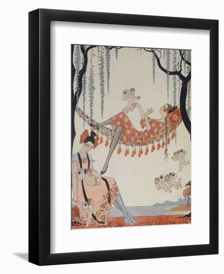 What Do Young Women Dream Of?; a Quoi Revent Les Jeunes Filles?-Georges Barbier-Framed Giclee Print