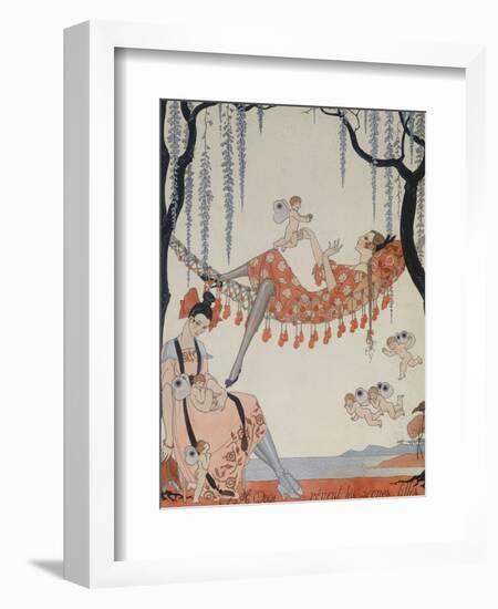 What Do Young Women Dream Of?; a Quoi Revent Les Jeunes Filles?-Georges Barbier-Framed Giclee Print