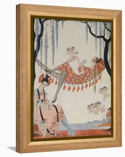 What Do Young Women Dream Of?; a Quoi Revent Les Jeunes Filles?-Georges Barbier-Framed Premier Image Canvas