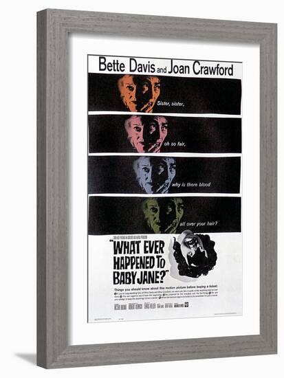 What Ever Happened to Baby Jane?, Bette Davis, Joan Crawford, 1962-null-Framed Premium Giclee Print