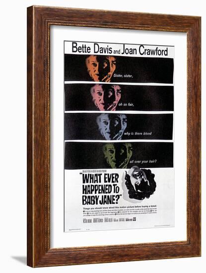 What Ever Happened to Baby Jane?, Bette Davis, Joan Crawford, 1962-null-Framed Premium Giclee Print