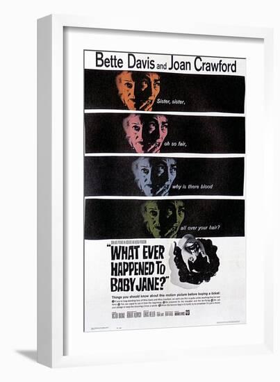 What Ever Happened to Baby Jane?, Bette Davis, Joan Crawford, 1962-null-Framed Premium Giclee Print