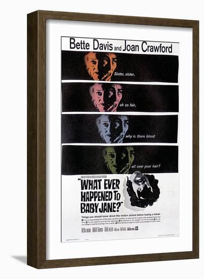 What Ever Happened to Baby Jane?, Bette Davis, Joan Crawford, 1962-null-Framed Art Print