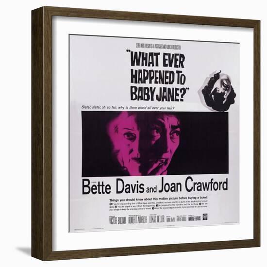 What Ever Happened to Baby Jane?, from Left: Bette Davis, Joan Crawford, 1962-null-Framed Art Print