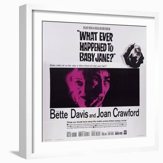 What Ever Happened to Baby Jane?, from Left: Bette Davis, Joan Crawford, 1962-null-Framed Art Print