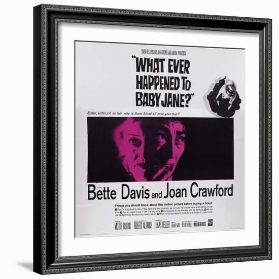 What Ever Happened to Baby Jane?, from Left: Bette Davis, Joan Crawford, 1962-null-Framed Art Print