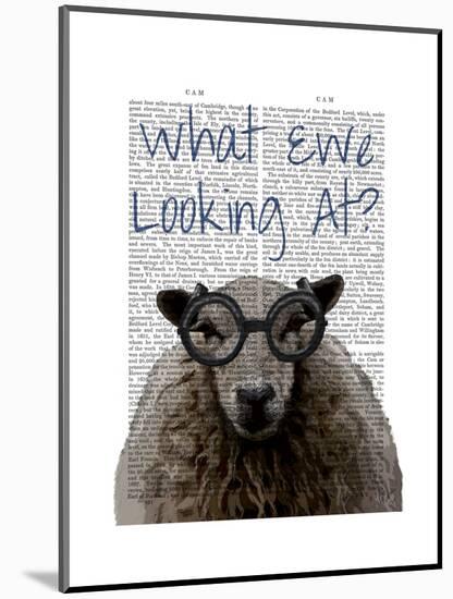 What Ewe Looking At-Fab Funky-Mounted Art Print