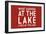 What Happens at the Lake (Red)-Lantern Press-Framed Art Print
